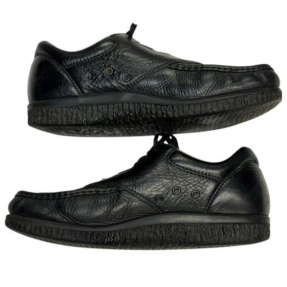 SAS PATHFINDER Handcrafted Black Pebbled Leather Moc Toe Shoes Men's US 12 M - Picture 10 of 12